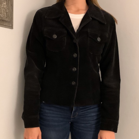 American Eagle Black Cord Jacket - Picture 3 of 3